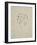 Study of a Female Head, 1852-55-Frederic Leighton-Framed Giclee Print