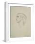 Study of a Female Head, 1852-55-Frederic Leighton-Framed Giclee Print