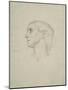 Study of a Female Head, 1852-55-Frederic Leighton-Mounted Giclee Print