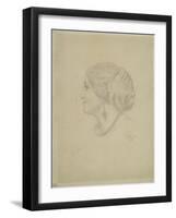Study of a Female Head, 1852-55-Frederic Leighton-Framed Giclee Print