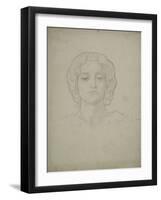 Study of a Female Head, 1856-Frederic Leighton-Framed Giclee Print