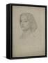 Study of a Female Head, 1856-Frederic Leighton-Framed Stretched Canvas