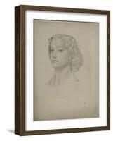 Study of a Female Head, 1856-Frederic Leighton-Framed Giclee Print