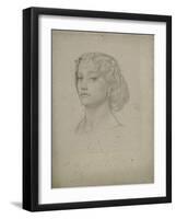 Study of a Female Head, 1856-Frederic Leighton-Framed Giclee Print