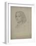 Study of a Female Head, 1856-Frederic Leighton-Framed Giclee Print