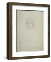 Study of a Female Head, Capri, 1859-Frederic Leighton-Framed Giclee Print