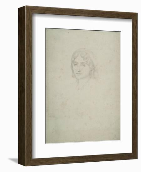 Study of a Female Head, Capri, 1859-Frederic Leighton-Framed Giclee Print