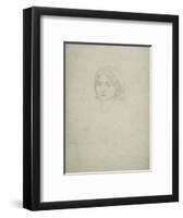 Study of a Female Head, Capri, 1859-Frederic Leighton-Framed Giclee Print