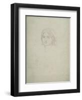 Study of a Female Head, Capri, 1859-Frederic Leighton-Framed Giclee Print