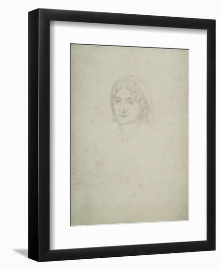 Study of a Female Head, Capri, 1859-Frederic Leighton-Framed Giclee Print