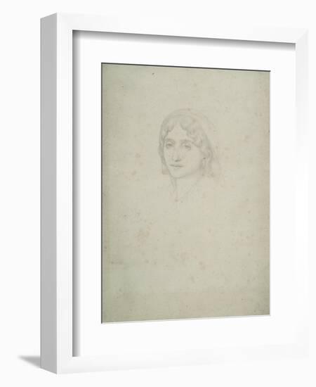 Study of a Female Head, Capri, 1859-Frederic Leighton-Framed Giclee Print