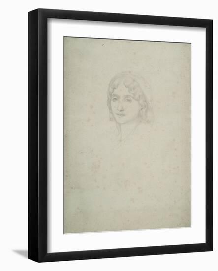 Study of a Female Head, Capri, 1859-Frederic Leighton-Framed Giclee Print