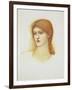 Study of a Female Head for Sibylla Delphica, Mid 1880s-Edward Burne-Jones-Framed Giclee Print