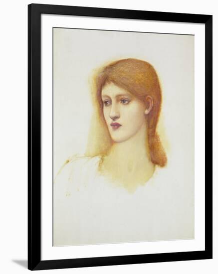 Study of a Female Head for Sibylla Delphica, Mid 1880s-Edward Burne-Jones-Framed Giclee Print