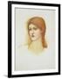 Study of a Female Head for Sibylla Delphica, Mid 1880s-Edward Burne-Jones-Framed Giclee Print