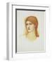 Study of a Female Head for Sibylla Delphica, Mid 1880s-Edward Burne-Jones-Framed Giclee Print