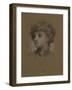 Study of a Female Head in Contemporary Dress, Probably One of the Pullen Sisters, 1877-92-Frederic Leighton-Framed Giclee Print