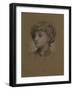 Study of a Female Head in Contemporary Dress, Probably One of the Pullen Sisters, 1877-92-Frederic Leighton-Framed Giclee Print