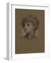 Study of a Female Head in Contemporary Dress, Probably One of the Pullen Sisters, 1877-92-Frederic Leighton-Framed Giclee Print