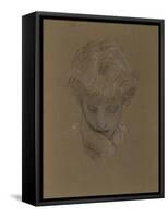 Study of a Female Head, Probably Dorothy Dene, 1879-96-Frederic Leighton-Framed Stretched Canvas