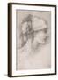 Study of a Female Head, to Right, 1889-Edward Burne-Jones-Framed Giclee Print