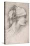 Study of a Female Head, to Right, 1889-Edward Burne-Jones-Stretched Canvas