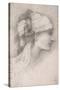 Study of a Female Head, to Right, 1889-Edward Burne-Jones-Stretched Canvas