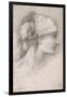 Study of a Female Head, to Right, 1889-Edward Burne-Jones-Framed Giclee Print