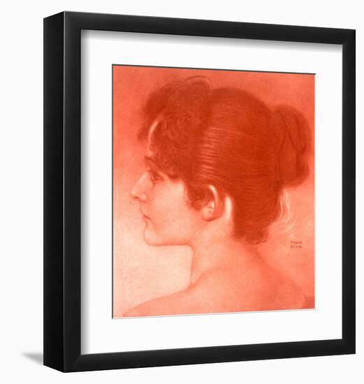 Study of a Female Head-Franz von Stuck-Framed Giclee Print