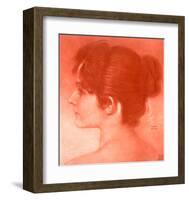 Study of a Female Head-Franz von Stuck-Framed Giclee Print