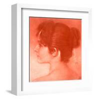 Study of a Female Head-Franz von Stuck-Framed Giclee Print