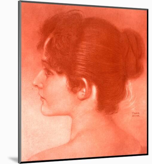Study of a Female Head-Franz von Stuck-Mounted Giclee Print