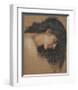 Study of a Female Head-Evelyn De Morgan-Framed Premium Giclee Print