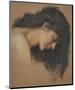 Study of a Female Head-Evelyn De Morgan-Mounted Premium Giclee Print