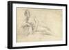 Study of a Female Nude (Pencil and Chalk on Paper)-William Hogarth-Framed Giclee Print