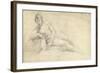 Study of a Female Nude (Pencil and Chalk on Paper)-William Hogarth-Framed Giclee Print