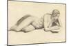 Study of a Female Nude Reading-Daniel Maclise-Mounted Giclee Print