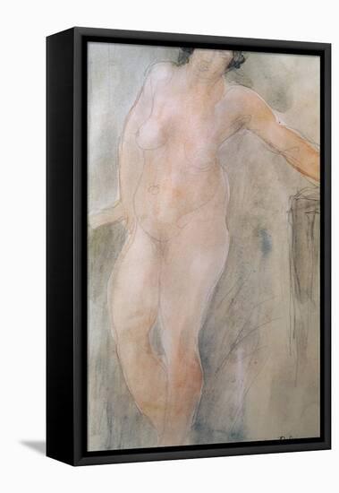 Study of a Female Nude-Auguste Rodin-Framed Stretched Canvas