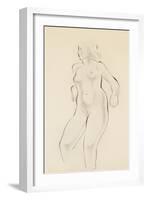 Study of a Female Nude-Eric Gill-Framed Giclee Print