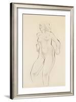 Study of a Female Nude-Eric Gill-Framed Giclee Print
