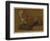 Study of a Fox (Oil on Panel)-Jacques-Laurent Agasse-Framed Premium Giclee Print