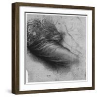 Study of a Garment for St Anne, 1503-1517-Leonardo da Vinci-Framed Giclee Print