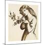 Study of a Girl Eating Cherries-Dante Gabriel Rossetti-Mounted Premium Giclee Print