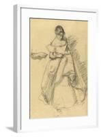 Study of a Girl for 'The Torn Gown'-Henry Tonks-Framed Giclee Print