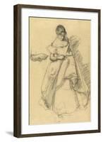Study of a Girl for 'The Torn Gown'-Henry Tonks-Framed Giclee Print