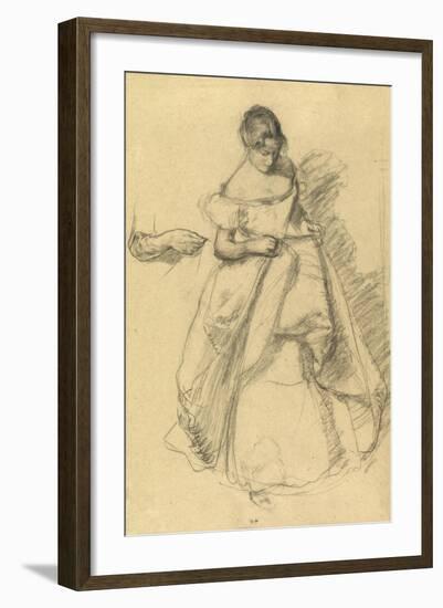 Study of a Girl for 'The Torn Gown'-Henry Tonks-Framed Giclee Print