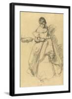 Study of a Girl for 'The Torn Gown'-Henry Tonks-Framed Giclee Print