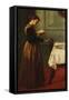 Study of a Girl Reading-Valentine Cameron Prinsep-Framed Stretched Canvas