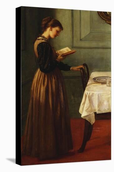 Study of a Girl Reading-Valentine Cameron Prinsep-Stretched Canvas