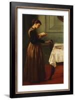 Study of a Girl Reading-Valentine Cameron Prinsep-Framed Giclee Print